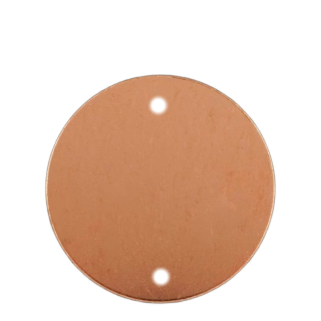 Round Copper & Antique Blanks in 16 Sizes From 10mm to 63.5mm Stamping Disc With Jump Rings - 18 gauge - Extra Sturdy