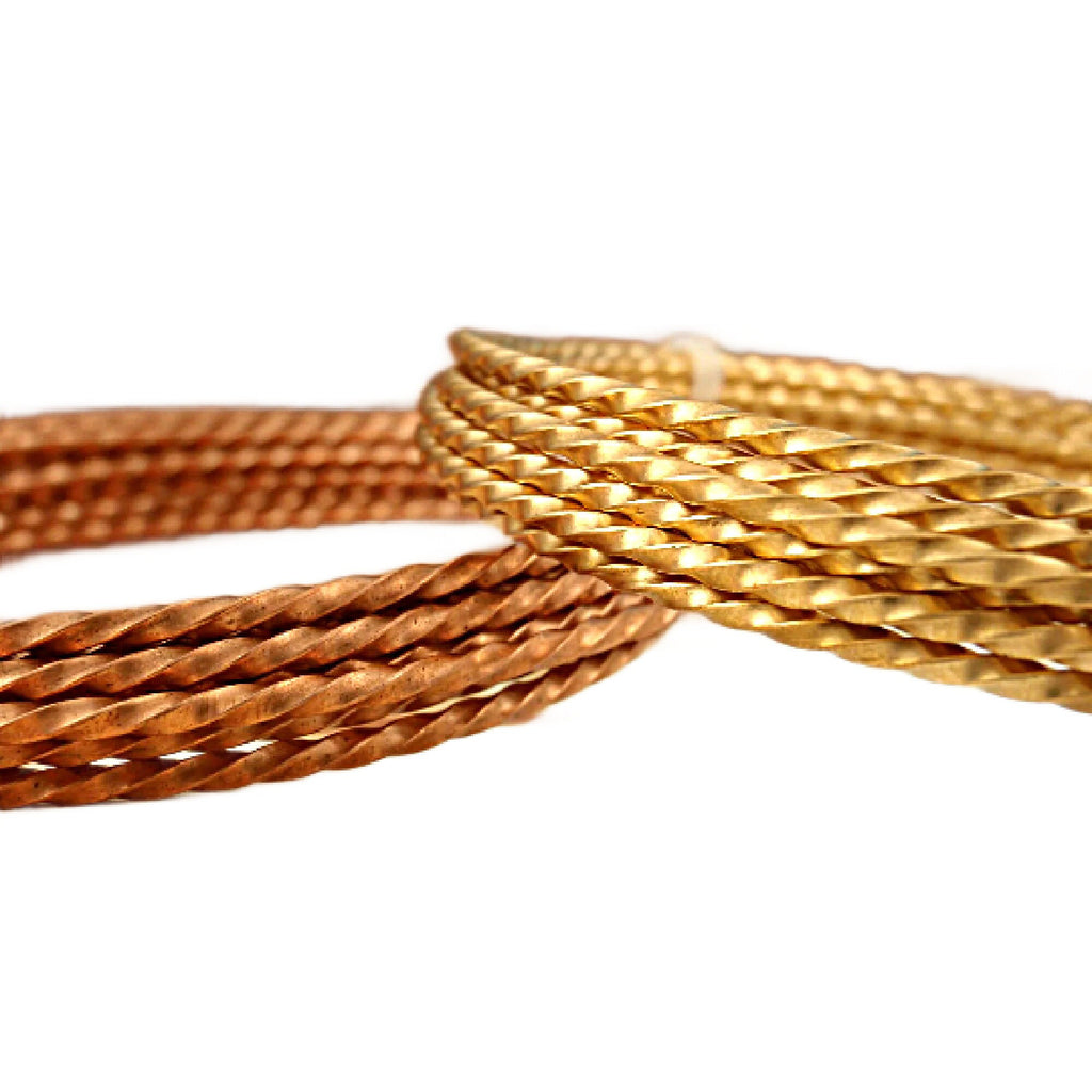 Twisted Square Wire - Brass, Copper, Bronze - 12, 14, 16, 18, 20, 21, 22 gauge - 100% Guarantee