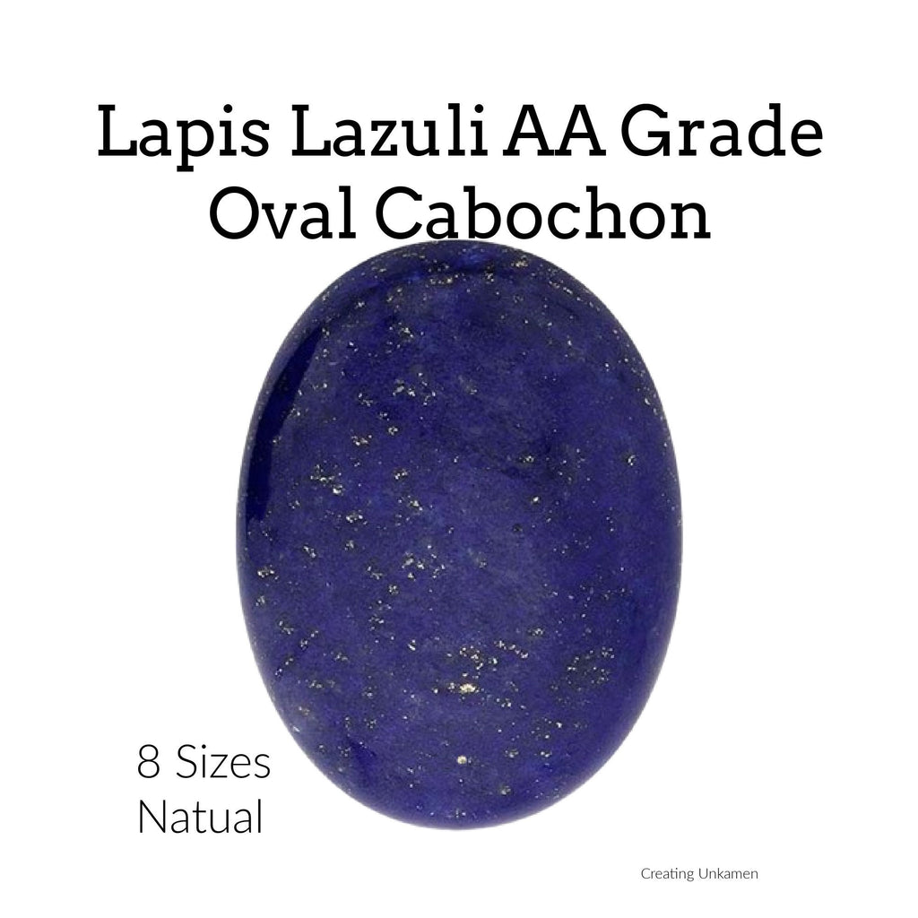 1 - 9mm X 7mm Lapis Lazuli Cabochon - AA-Grade