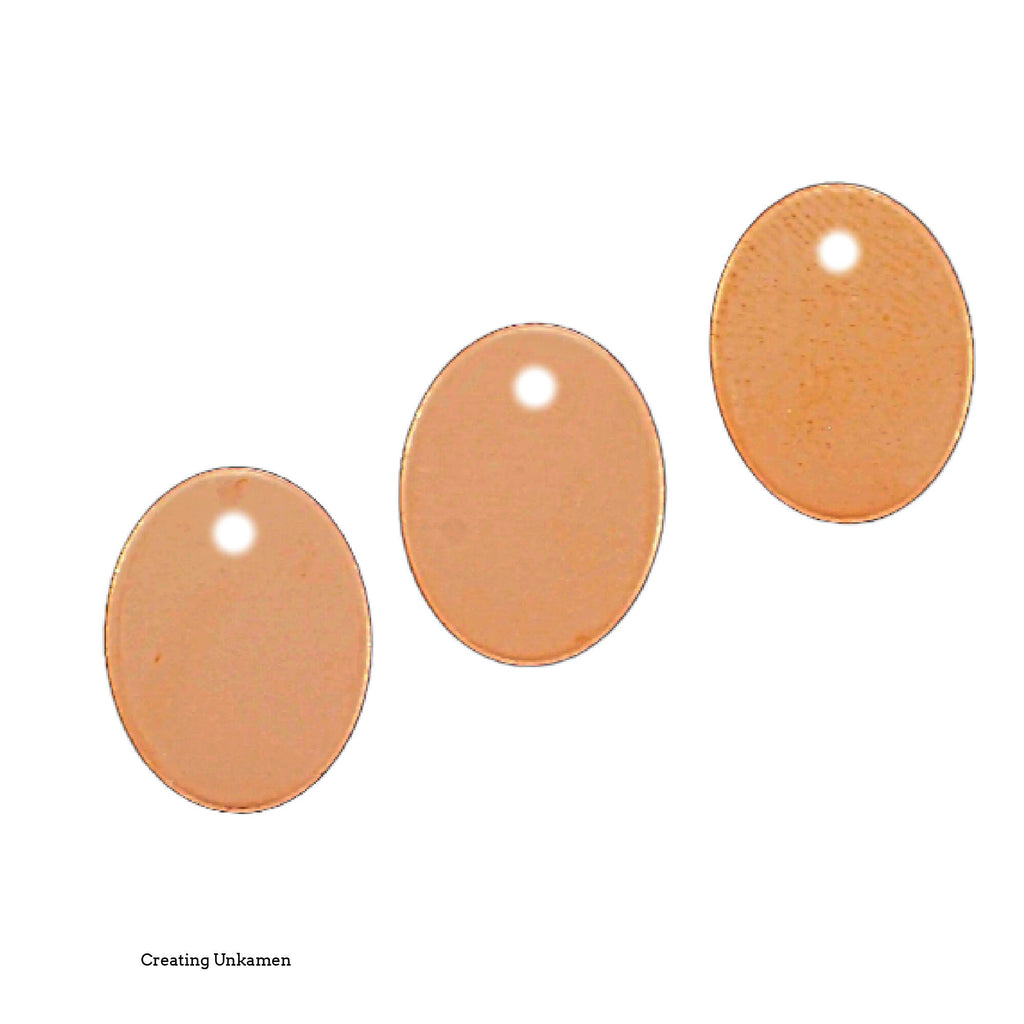6 - Oval Jewelry Grade Copper Blanks - 3 Great Sizes - Stamping Discs and Jump Rings - 18 gauge - Extra Sturdy