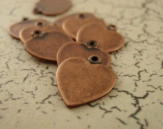12 Small Textured Heart Charm Blanks - You Pick Finish - 11mm X 10mm - Perfect for Stamping - 100% Guarantee