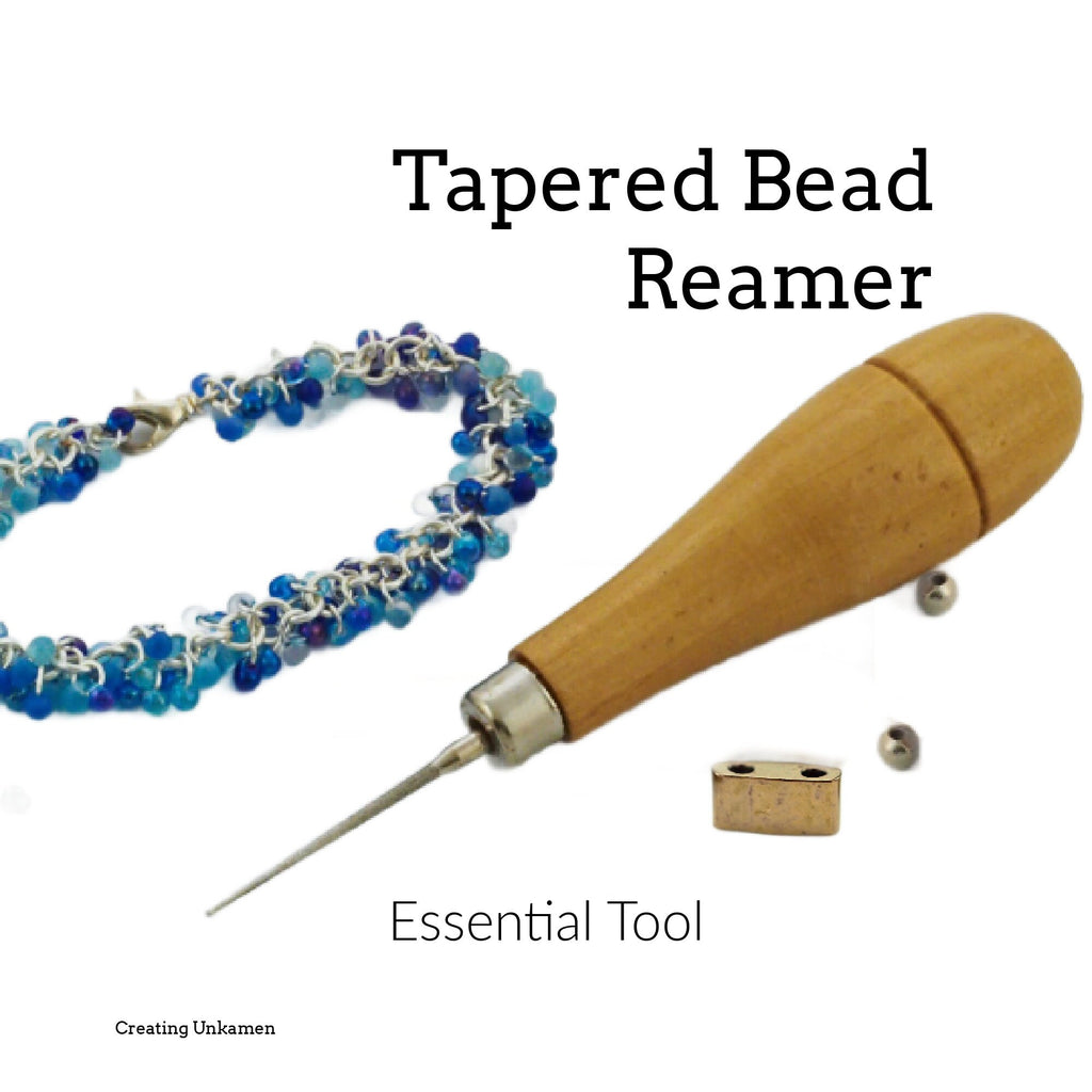 Tapered Bead Reamer - Essential Tool When Working With Beads - Bead Sample Included - 100% Guarantee