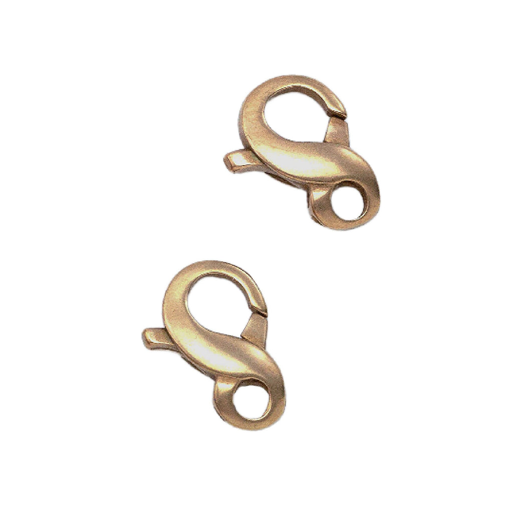 1 Solid Bronze Eternity Lobster Clasp - 12mm X 8mm - Made in the Italy - 100% Guarantee