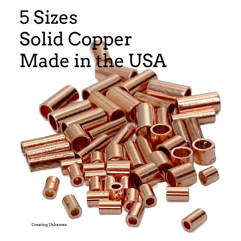 25 Copper Crimp Tubes in 5 Sizes - Best Commercially Made - 100% Guarantee