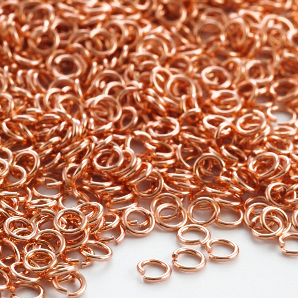 50 Half Hard Copper Jump Rings - 12, 14, 16, 18, 20, 22 gauge Best Commercially Made