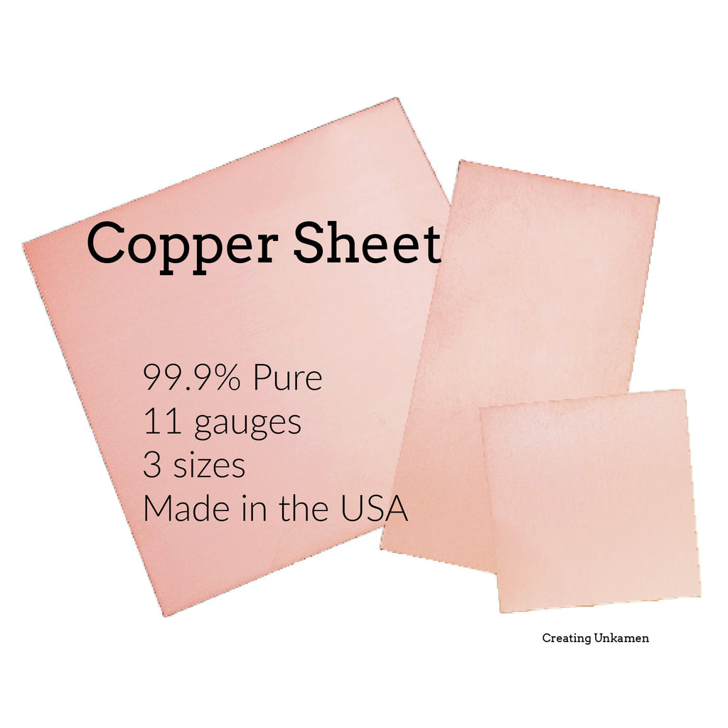 Copper Sheet Metal - YOU Pick the Size and Gauge - 100% Guarantee