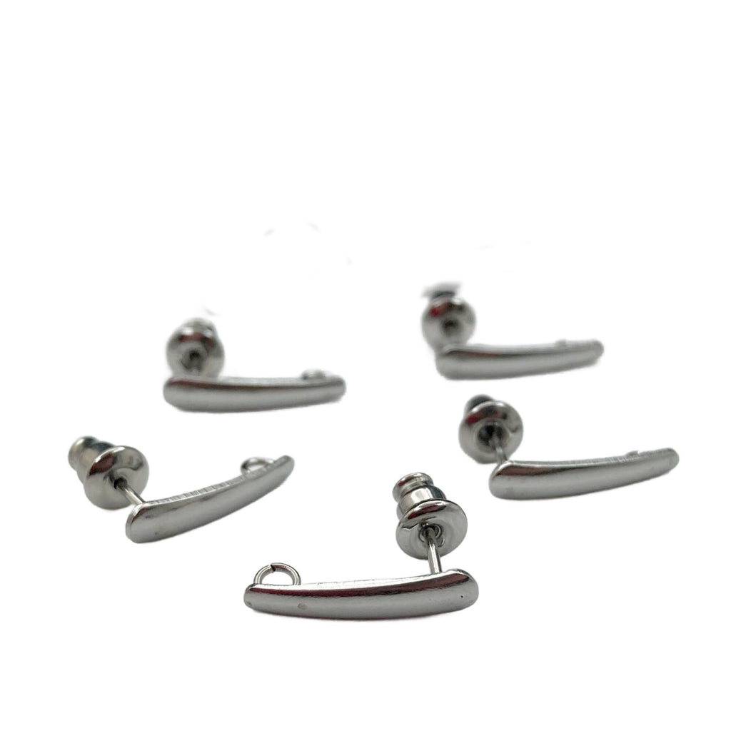 3 Pairs Stainless Steel Teardrop Posts with Loops and Backs - 100% Guarantee