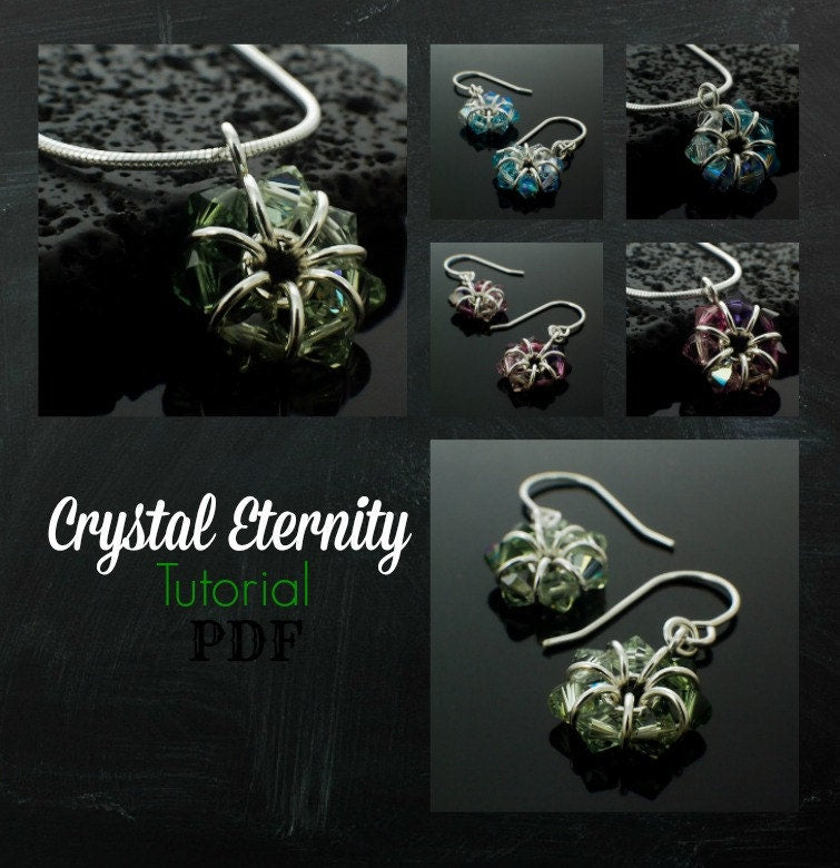 Crystal Eternity Pendant and Earrings PDF Tutorial