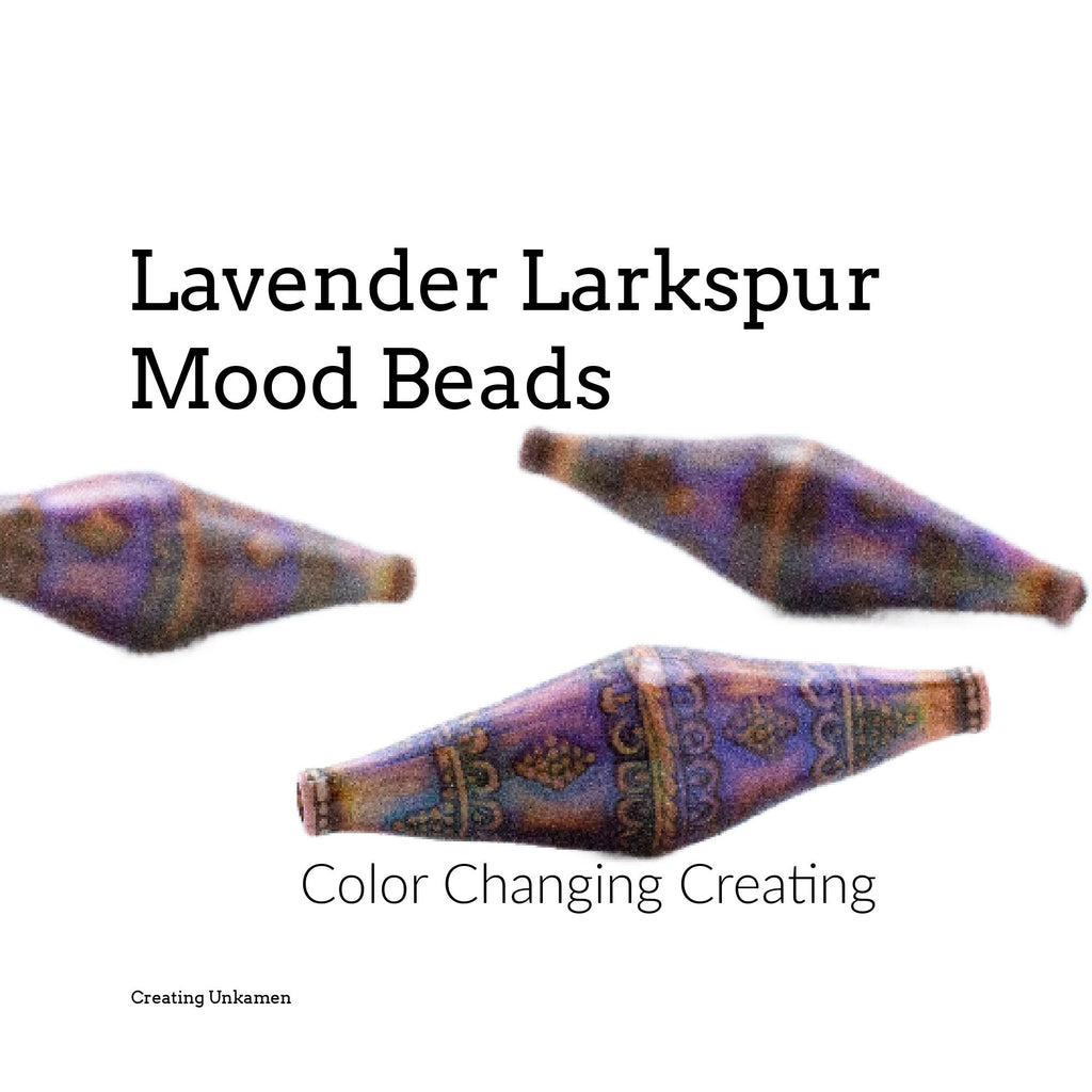 Lavender Larkspur Mood Beads 16mm Thermo - Sensitive Liquid Crystal - 100% Guarantee