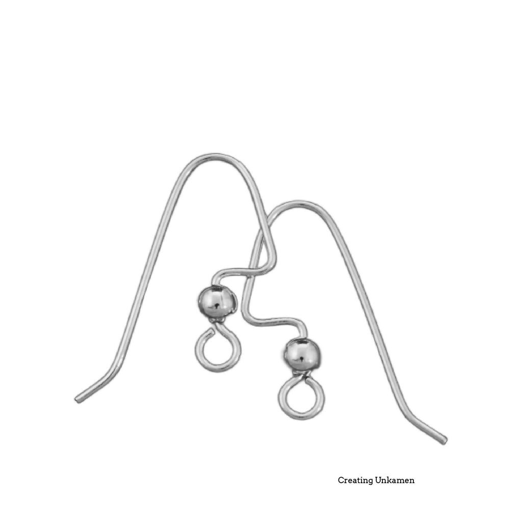 8 Pairs Economical Perfect Balance Ear Wires with Beads in Gold Plate or Silver Plate