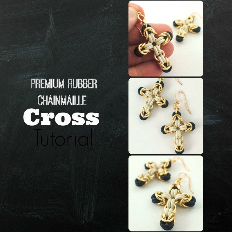 Rubber and Metal Chainmaille Cross Tutorial - Expert PDF