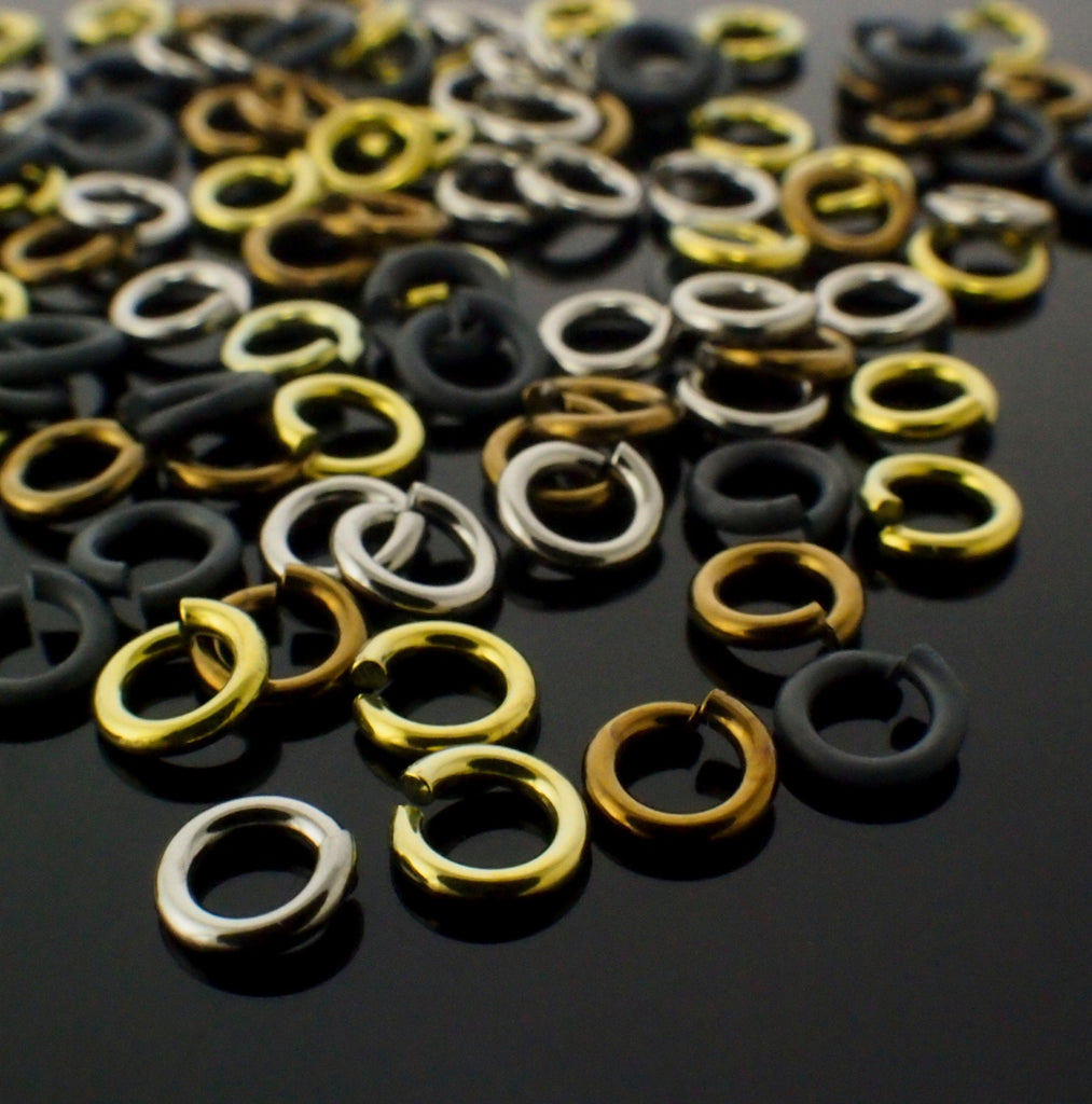100 Custom Handmade Niobium Jump Rings - in Metallic Mix in Your Choice of Gauge and Diameter
