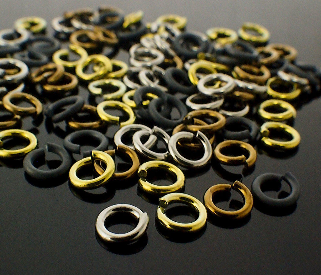 100 Custom Handmade Niobium Jump Rings - in Metallic Mix in Your Choice of Gauge and Diameter