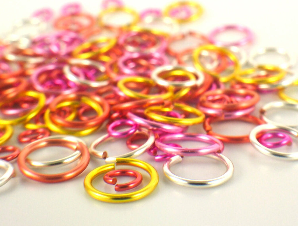 100 Pink Lemonade Jump Rings - 18, 20, 22 gauge  - You Pick Diameter - 100% Guarantee