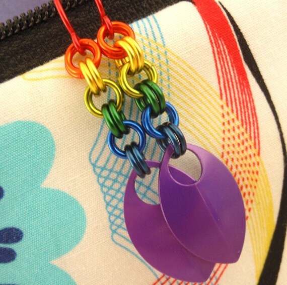 Pride Rainbow Chainmaille Scale Earrings Kit - Colorful, Easy and Perfect for the Beginner