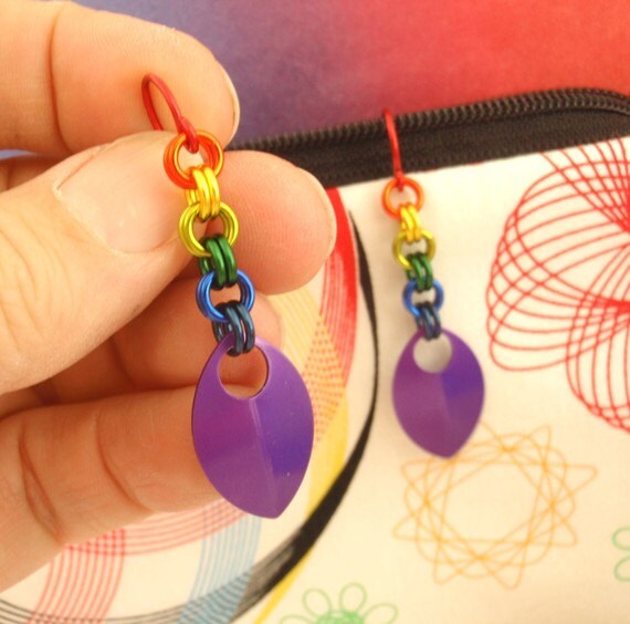 Pride Rainbow Chainmaille Scale Earrings Kit - Colorful, Easy and Perfect for the Beginner