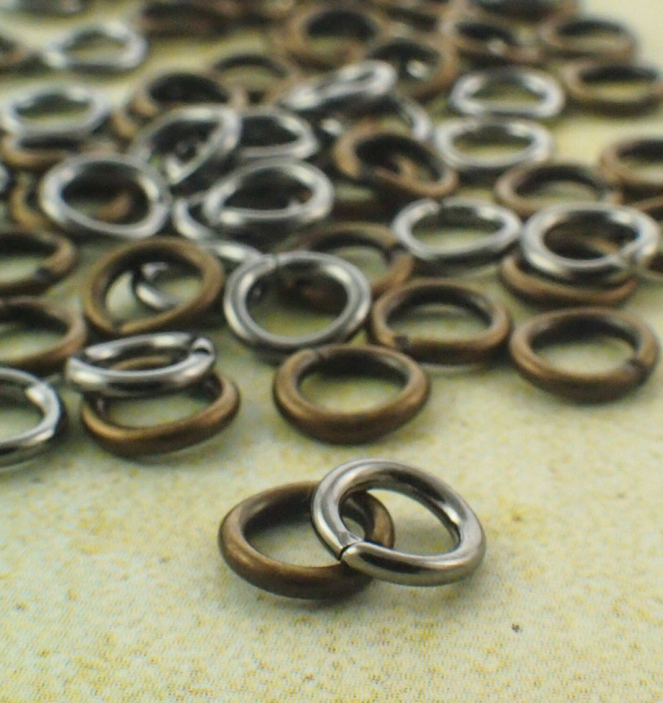 100 18 gauge 5.5mm OD Jump Rings - Best Commercially Made - Silver Plate, Gold Plate, Rose Gold Plate, Antique Gold, Gunmetal, Bright Silver