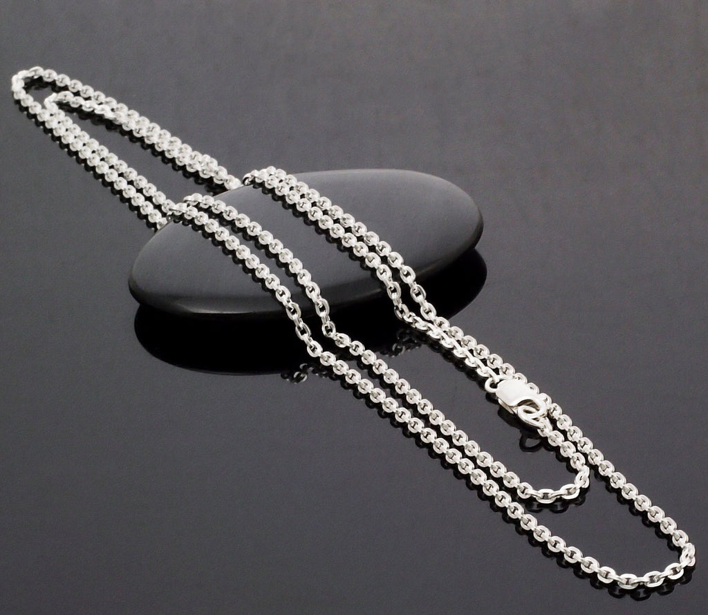 Sterling Silver Chain - 2.2mm Square Wire Cable Chain - You Pick Length - Finished or Unfinished with Clasp Options