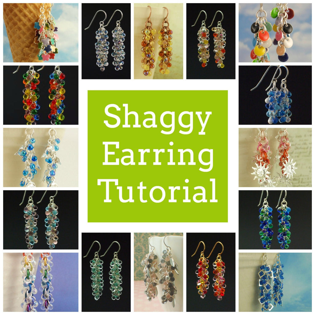 PDF Jewelry Tutorial -  Easy Shaggy Beaded Earrings Instructions
