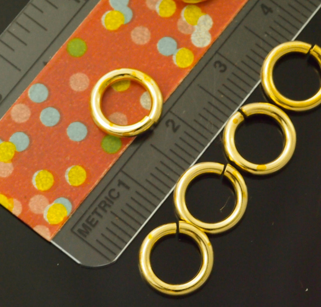100 Handmade Rich Low Brass Jump Rings - Your Choice of Gauge 10, 12, 14, 15, 16, 18, 20, 22, 24 and Diameter