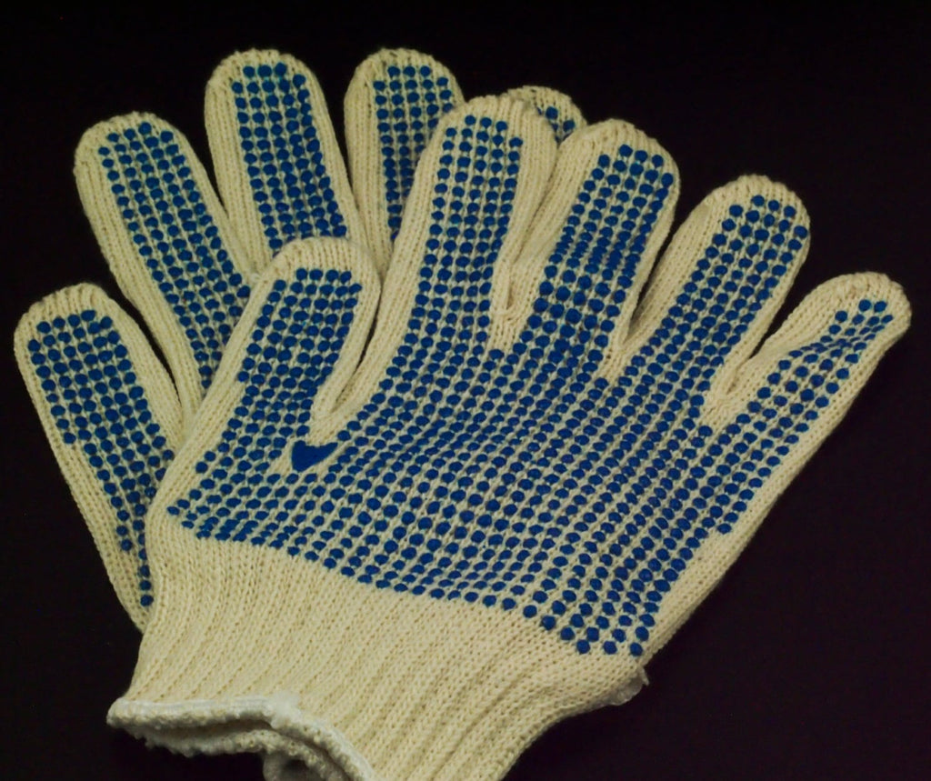Metal Working Gloves With Vinyl Textured Dots - Set of 2 - Free Wire Sample Included - Perfect for Handling Heavy Wire - 100% Guarantee