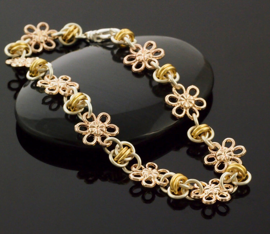 Linked Fates and Flowers Bracelet and Earring Tutorial - Expert PDF
