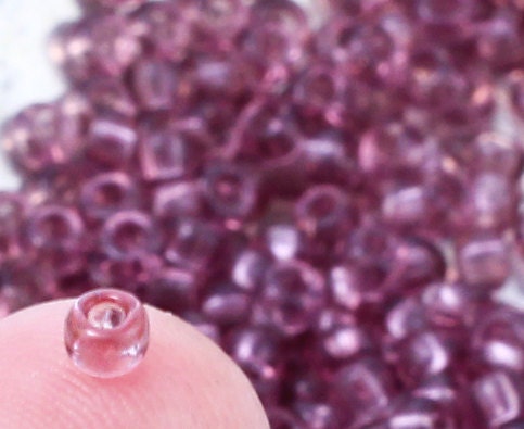Miyuki Transparent Smoky Amethyst 8/0 Glass Seed Beads - 100% Guarantee