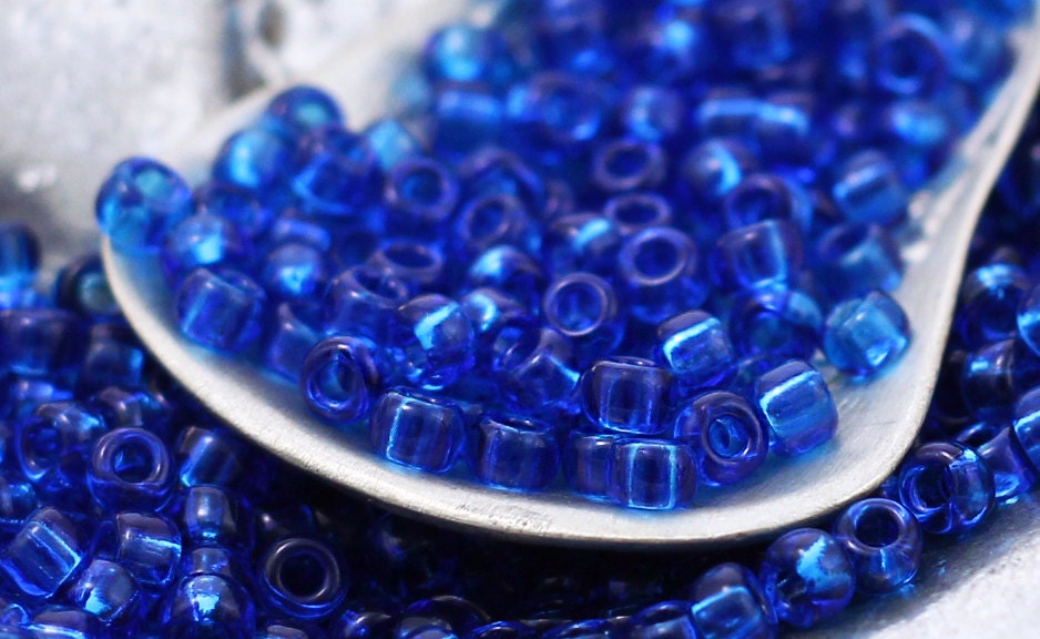 Miyuki Transparent Capri Blue 8/0 Glass Seed Beads 100% Guarantee
