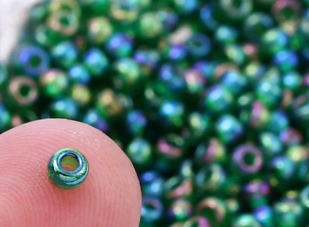 Miyuki Transparent Green AB 8/0 Glass Seed Beads 100% Guarantee