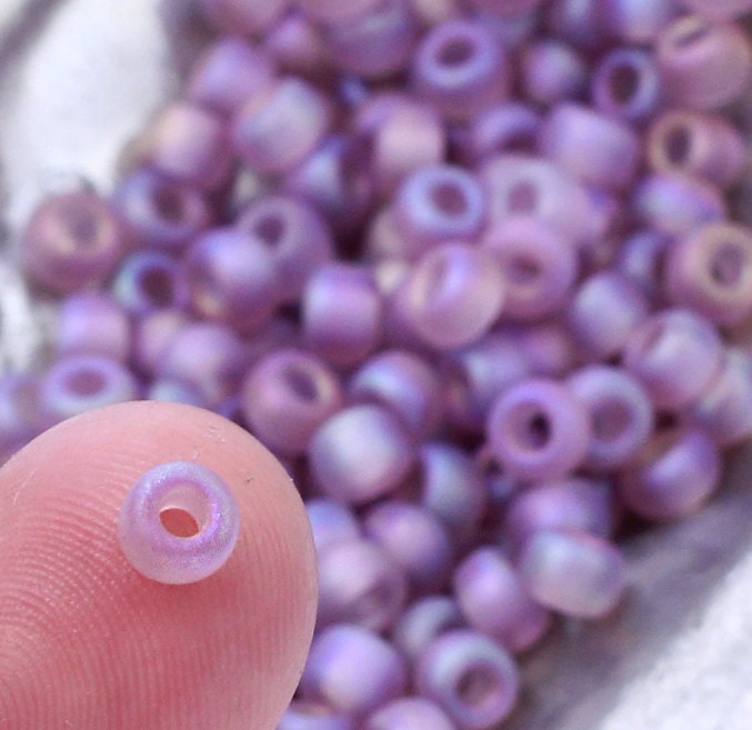 Miyuki Matte Smoky Amethyst AB 6/0 Glass Seed Beads - 100% Guarantee