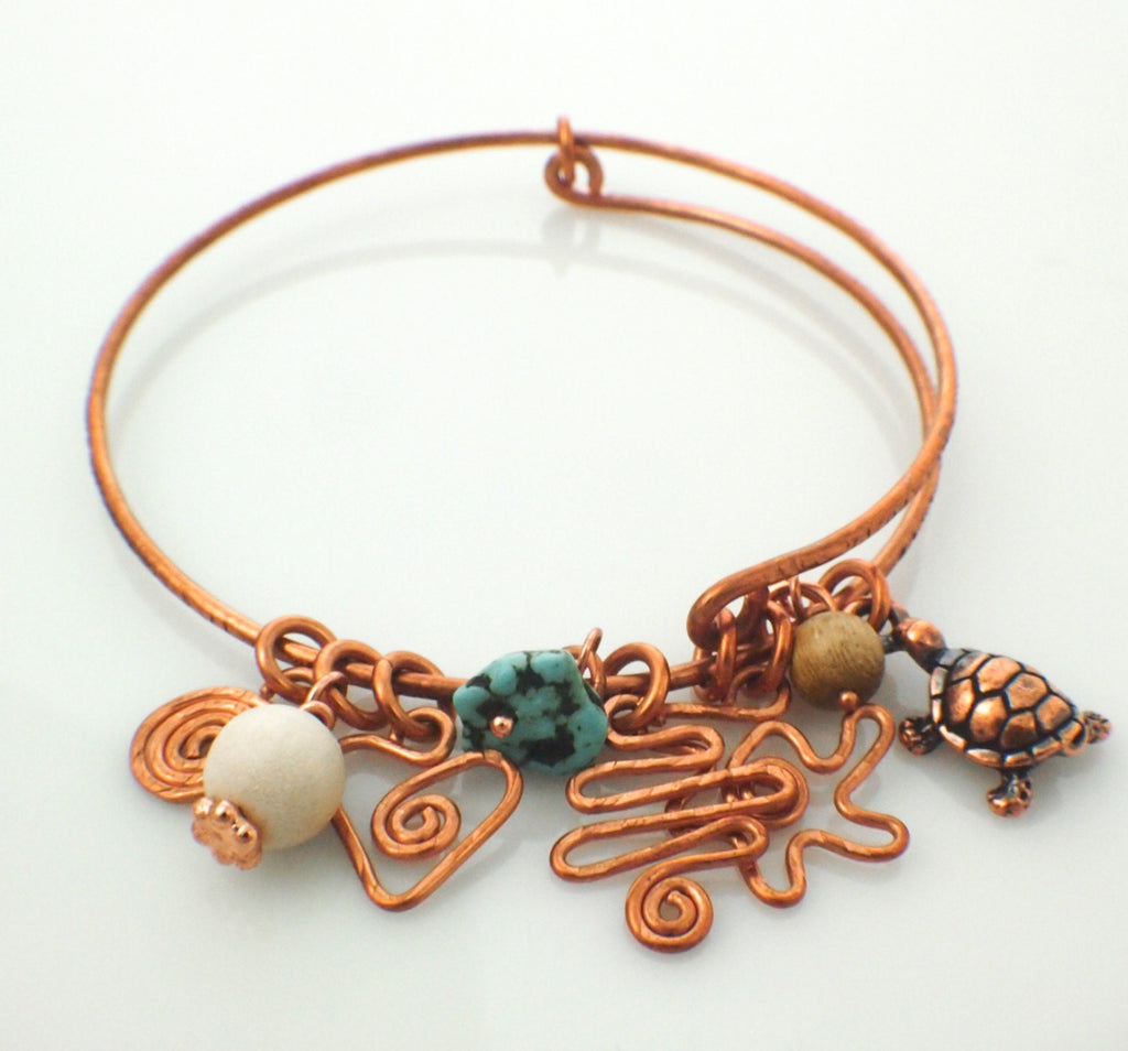 Copper Bangle Tutorial - Wire Wrapping, Texturing, Forging and Forming