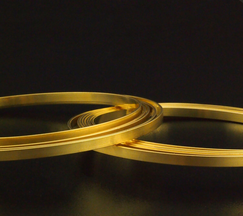 4mm X 1mm Rich Low Brass Wire - Ready for Making Bangles - Made in the USA -100% Guarantee