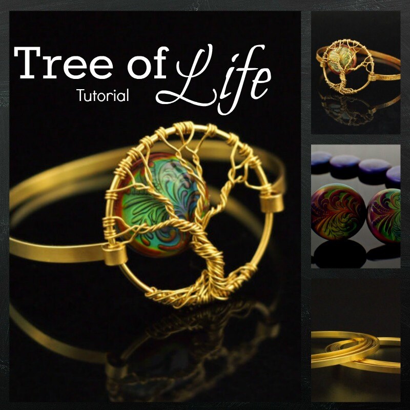 Tree of Life Bangle Tutorial - 19 page Instant Download - Detailed Instructions Full Color Photos - Forming, Wire Wrapping, Distressing