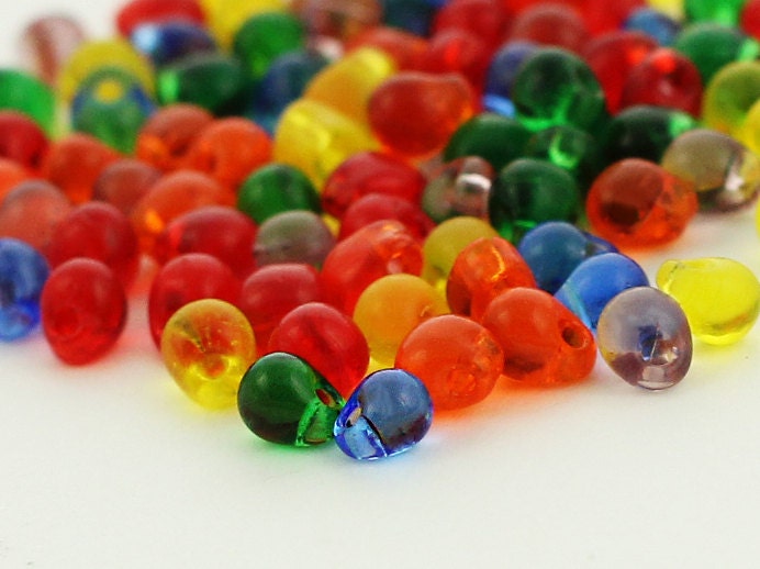 Rainbow Miyuki Drop Bead Mix - Perfect for Shaggy Earrings, Rings, Necklaces