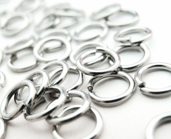 Stainless Steel Jump Rings 22, 20, 19, and 18 Gauge - You Pick the Size - 3mm to 12mm OD Best Commercially Made - 100% Guarantee