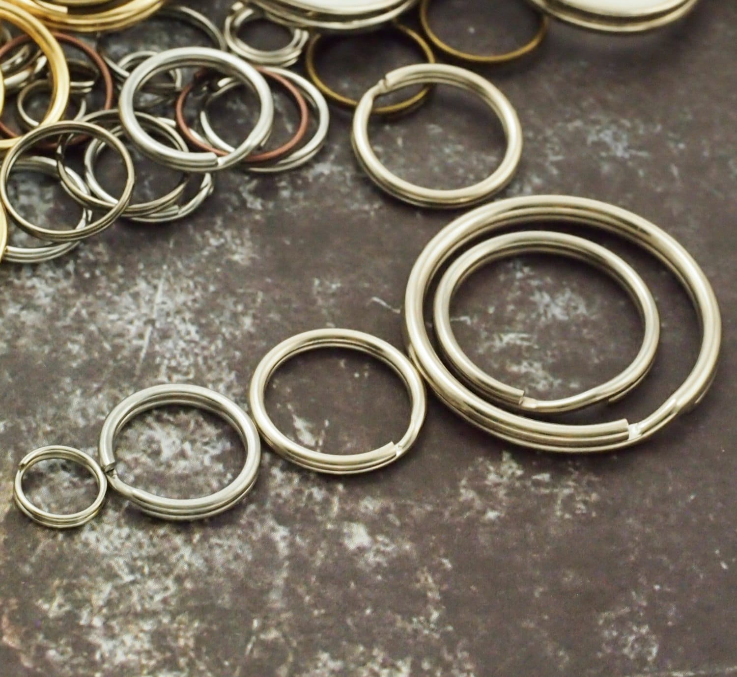 10mm 20mm 25mm 30mm Split Rings, stainless steel duty key ring