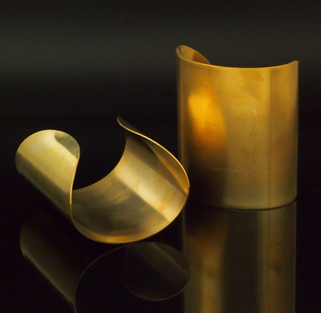 Bangle Cuff Bases in Rich Low Brass - 7 Sizes to Choose From 6.25mm - 75mm