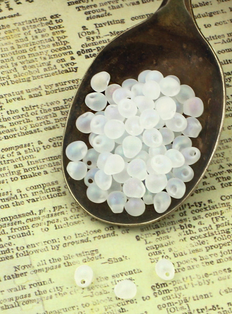 Miyuki Matte Crystal AB Drop Glass Beads - 100% Guarantee