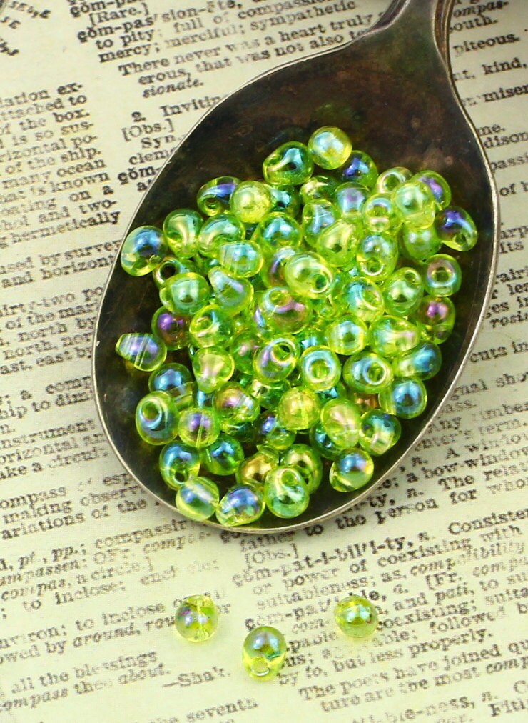Miyuki Transparent Chartreuse AB Drop Glass Beads - 100% Guarantee