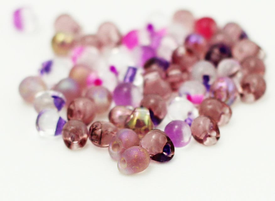 Miyuki Lilac Drop Beads Mix in 12, 24 or 48 grams - 100% Guarantee