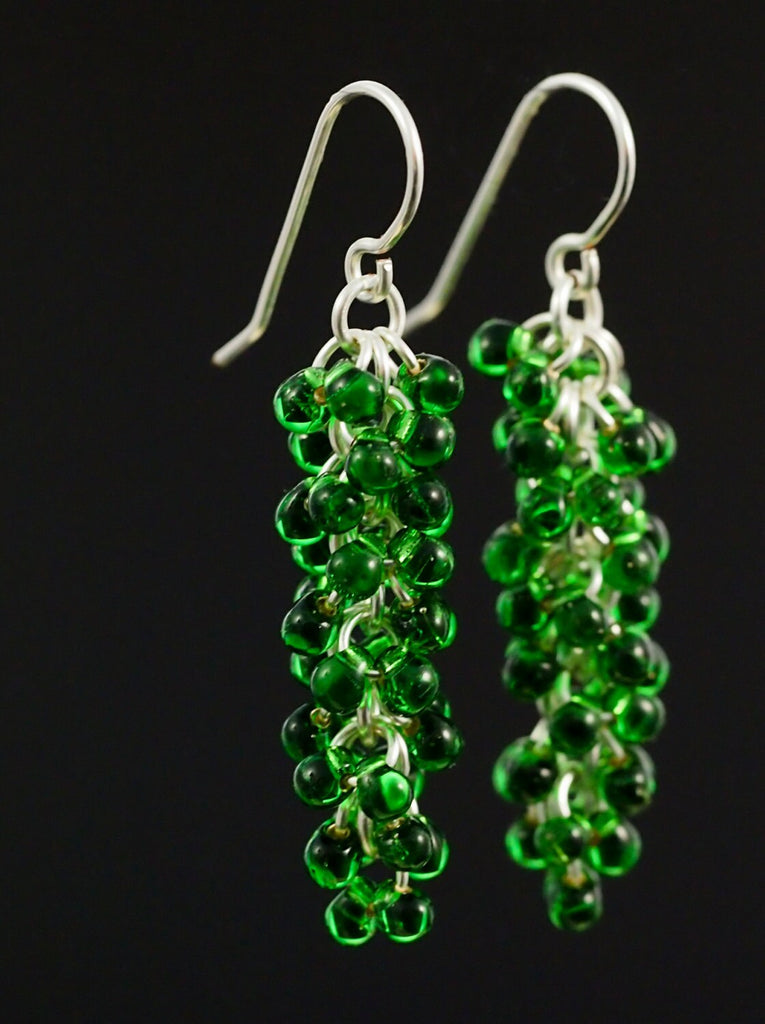 Silver Lined Green Miyuki Glass Drop Beads
