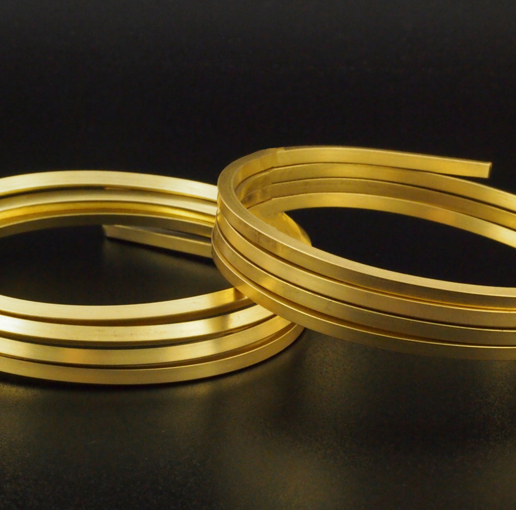 Square 8 gauge Rich Low Brass Wire - Ready for Making Bangles - 100% Guarantee