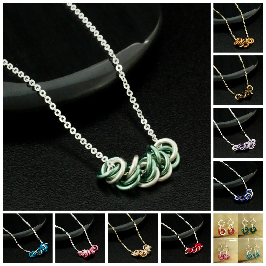 Lovely Maidens all in a Row Chainmaille Necklace Tutorial - Expert PDF