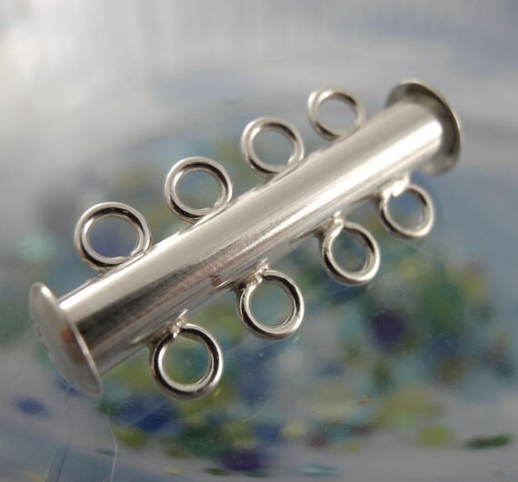1 - Sterling Silver Slide Lock Clasp - You Pick Size - Shiny or Antique - Best Commercially Made - 100% Guarantee