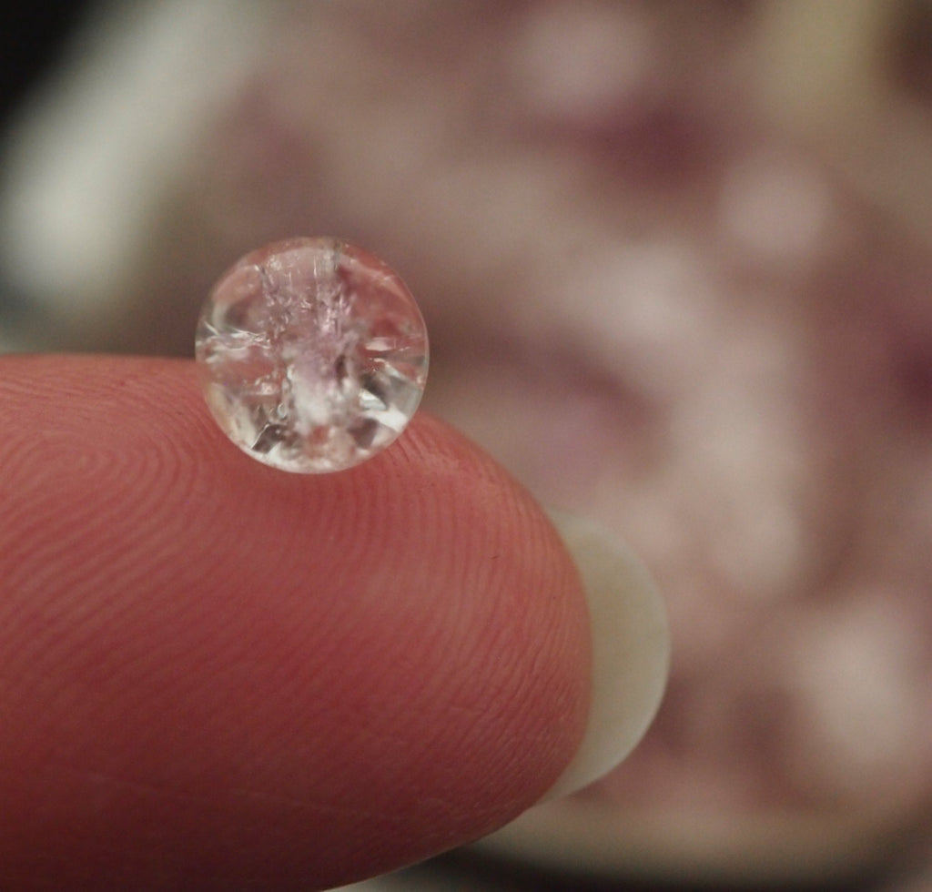 40 - 6mm Rosaline Amethyst Round Crackle Czech Beads - 100% Guarantee