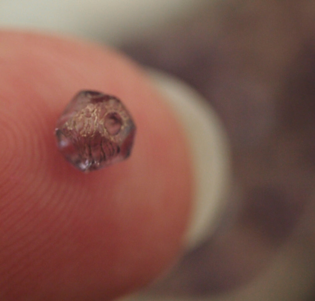 4 Grams - 4mm Czech Luster Iris Amethyst English Cut Round Beads - 100% Guarantee