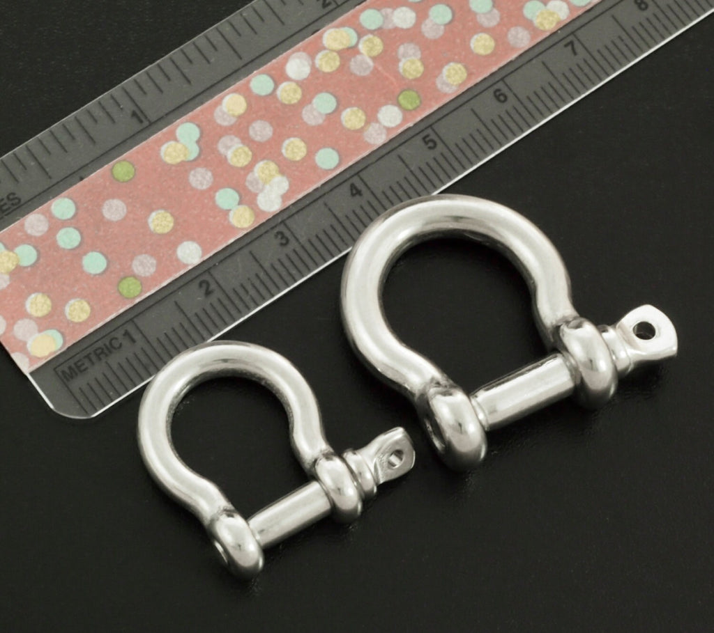 1 Stainless Steel Shackle Clasp - 2 Sizes; 25mm X 20mm and 30mm X 24mm - Adjustable Option - 100% Guarantee