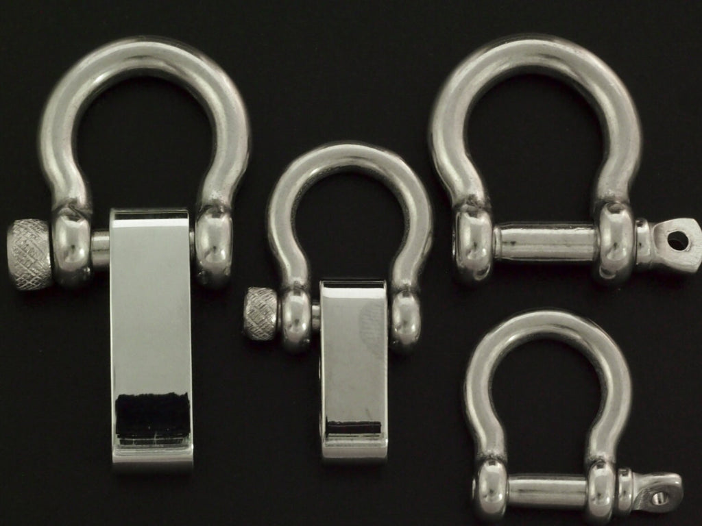 1 Stainless Steel Shackle Clasp - 2 Sizes; 25mm X 20mm and 30mm X 24mm - Adjustable Option - 100% Guarantee