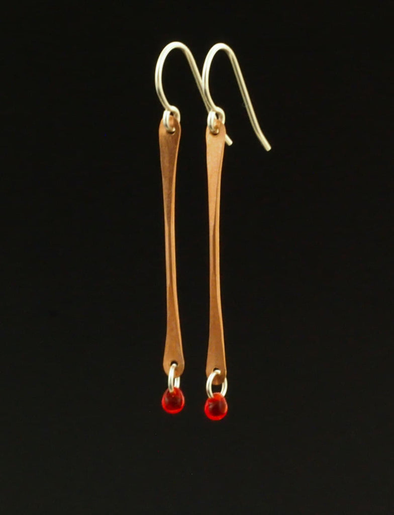 Transparent Red Orange Glass Miyuki Drop Beads - Perfect Fringe for Shaggy Bracelets, Earrings or Beading