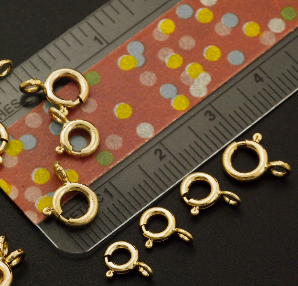 4 - 14kt Gold Filled Spring Clasps - 5mm, 5.5mm, 6mm, 7mm - Best Commercially Made - 100% Guarantee